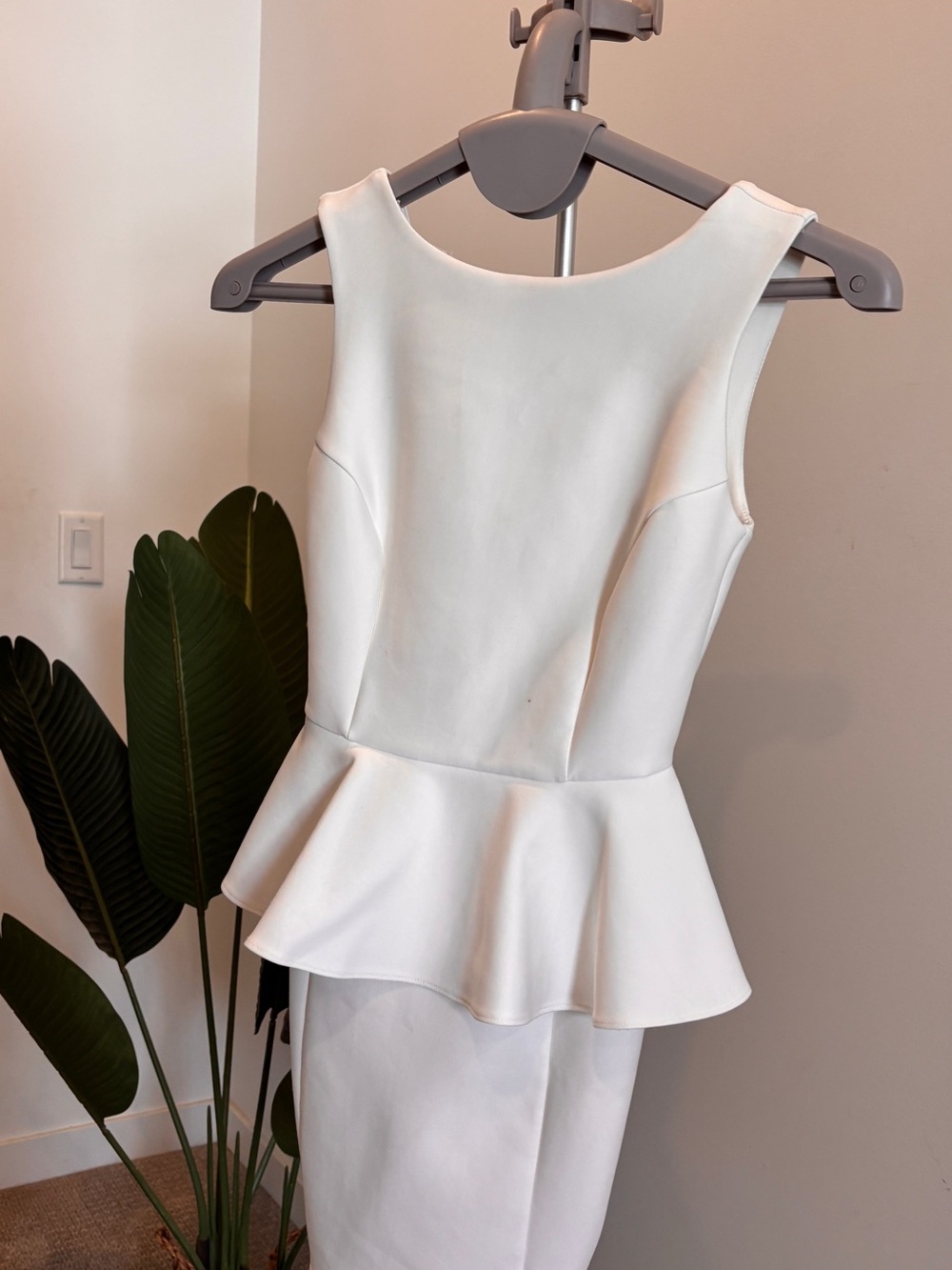 Topshop Cream Sleeveless Dress